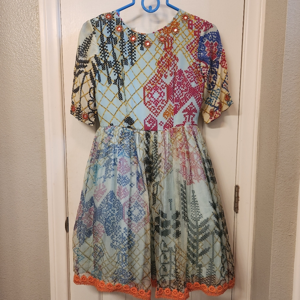 Hemant & nandita silk dress size 0